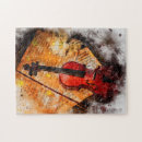 Recherche de instruments de musique puzzles Aquarelle