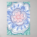 Recherche de mandala coloré posters Trippy