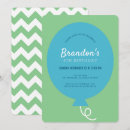 Recherche de bleu et vert anniversaire invitations Boy
