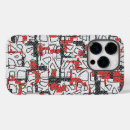 Recherche de blanc et noir rouges iphone coques Rétro