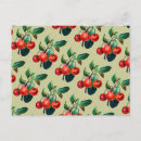 Recherche de fruits rouges cartes postales Motif