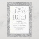 Recherche de coeur argenté invitations Girly
