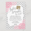 Recherche de pink grey baby shower invitations Pour elle