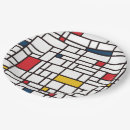 Recherche de plat mondrian assiettes Bleu