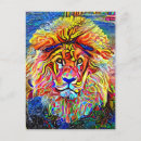 Recherche de lion abstrait cartes postales Animal