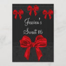Recherche de bonbon rouge et noir 16 invitations Élégant
