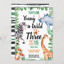 Recherche de de zèbre anniversaire invitations Jeune sauvage et trois