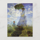 Recherche de femme parasol cartes postales Impressionniste
