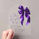 Recherche de violet foncé invitations Bride