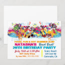 Recherche de partie natation invitations À la fête d'anniversaire