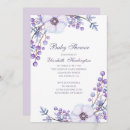 Recherche de pourpres baby shower invitations Violet