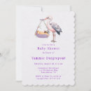 Recherche de de cigogne baby shower invitations Violet