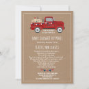 Recherche de camion rouge invitations Bébé