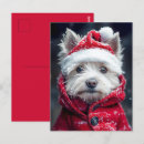 Recherche de noël westie cartes postales West highland white terrier