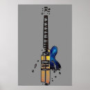 Suche nach blaue gitarre poster Schwarz