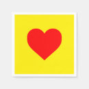 Recherche de grand coeur serviettes Rouge