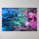 Recherche de fractale bleue posters Moderne