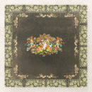 Recherche de collage vintage dessous de verres Fleurs