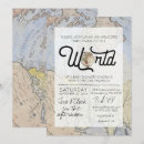 Recherche de voyage du monde invitations Vintage