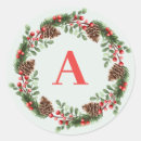 Suche nach eleganter weihnachtskranz aufkleber Rot