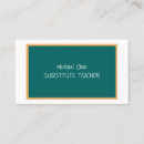 Suche nach substitute teacher visitenkarten Tutor