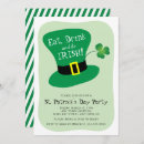 Recherche de soyez irlandais invitations Shamrock
