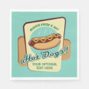 Recherche de hot dogs serviettes Rétro