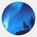 Recherche de loup bleu autocollants Lune