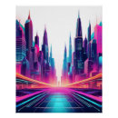 Recherche de ville futuriste posters Paysage urbain futuriste