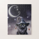 Suche nach katze und mond puzzle Schwarzkatze