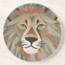 Recherche de tête lion dessous de verres Faune