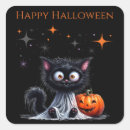 Recherche de drôle de halloween autocollants Chat noir