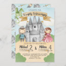 Recherche de princesse et chevalier invitations Dragon