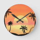 Recherche de silhouette de palmier horloges Été