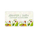 Recherche de retro floral étiquettes adresse retour Fleurs