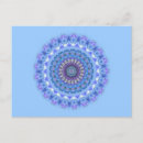 Recherche de mandala bleu cartes postales Kaléidoscope