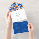 Suche nach orange und blaue hochzeit einladungen Braut