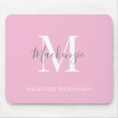 Recherche de rose et gris tapis souris Monogramme
