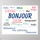 Recherche de différentes langues posters Bonjour