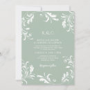 Recherche de vert clair invitations Vintage