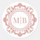 Recherche de monogram floral mariage autocollants Chic