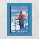 Recherche de affiche de ski cartes postales Skieur