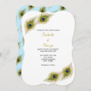 Recherche de plume paon mariage invitations Moderne