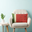 Recherche de tranche pastèque coussins Aquarelle