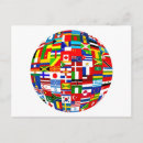 Recherche de drapeau international cartes postales Nations