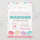 Recherche de macaron invitations Girl