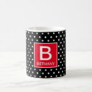 Recherche de tache rouge tasses Monogramme