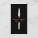 Recherche de fourchettes cartes visite Chef