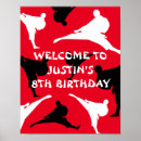 Recherche de partie de karate posters Anniversaire