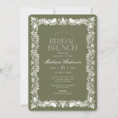 Recherche de vert brun invitations Bride